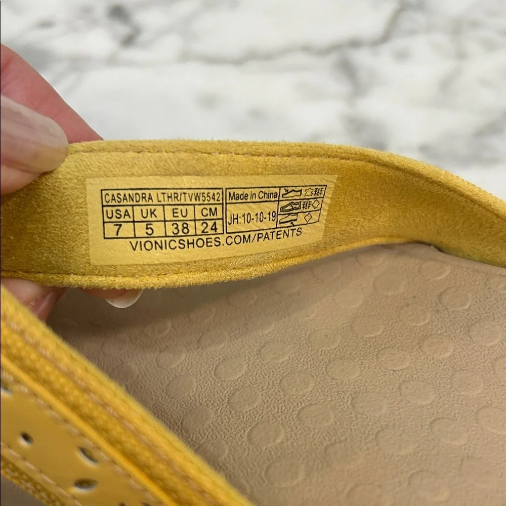 Vionic Yellow Women's Sandals - Picture 3 of 6